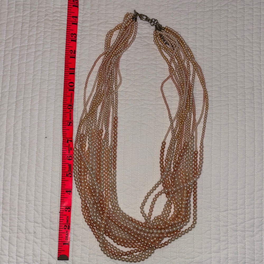 Chico's Multi-Strand Cream Pearl Necklace